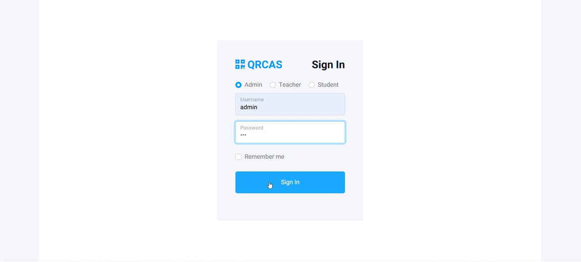 QR Code Based Attendance System